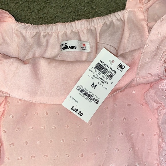 Baby pink lacey tank - M - Picture 3 of 3